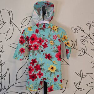 NWT upandfast Baby/Toddler Swimsuit and Hat UPF 50+ - 12-18 month